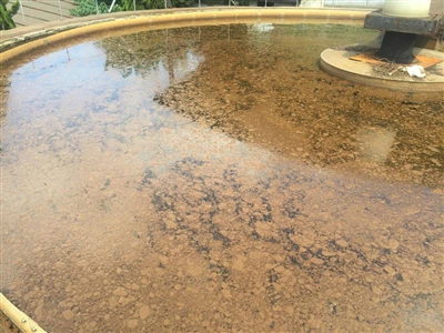 Slam, der flyder i aerobe tanke til spildevandsbehandling